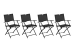 [Obrázek: Zahradní kovová židle MODULA - černá, tmavá područka